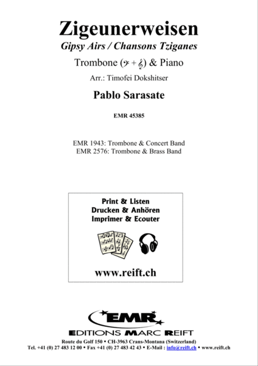 Zigeunerweisen Piano Accompaniment scores gallery preview page 1
