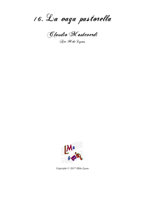 Monteverdi First Book of Madrigals - No 16. La Vaga Pastorella