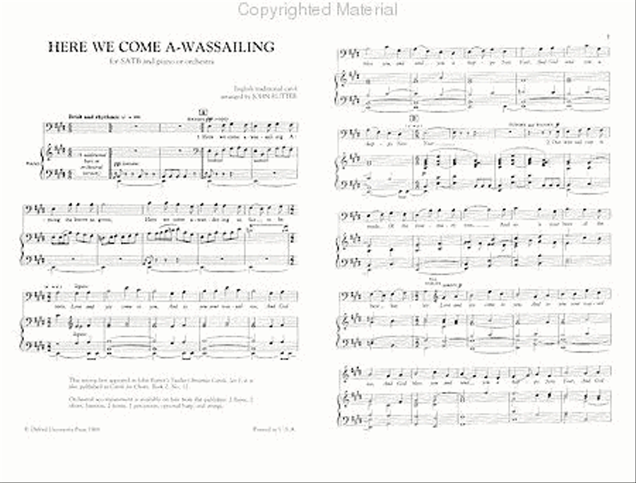 Here we come a-wassailing 4-Part scores gallery preview page 2