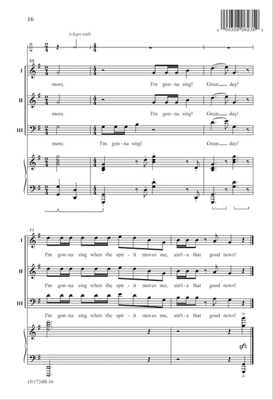 Spiritual Jubilee Spiritual Jubilee 3-Part scores gallery preview page 17