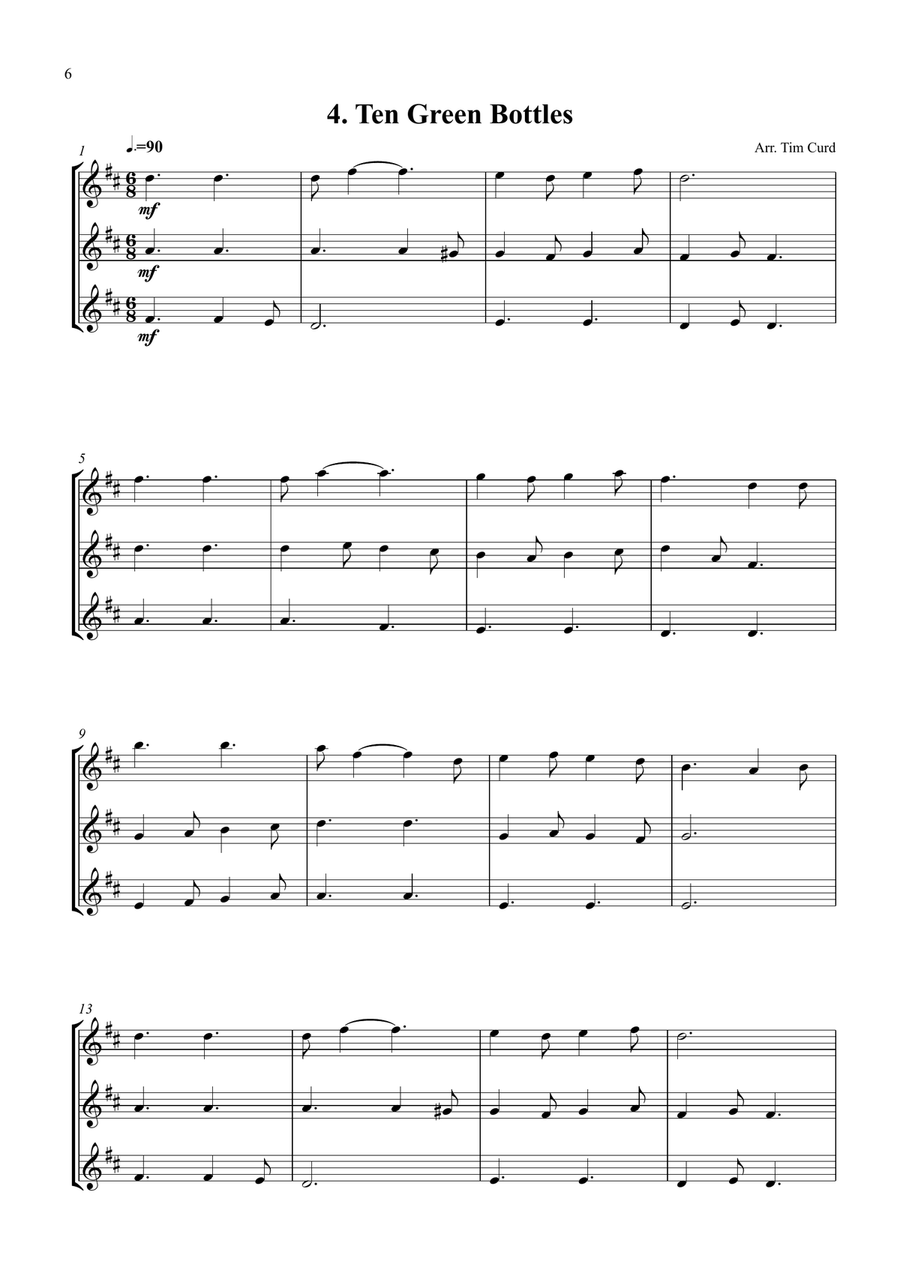 14 Fun Trios For Saxophone Woodwind Trio scores gallery preview page 6