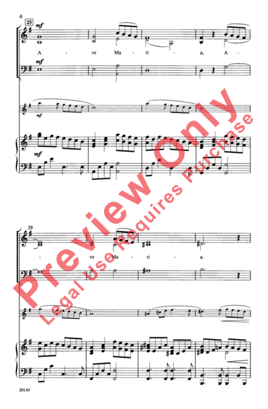 Ave Maria 3-Part scores gallery preview page 5