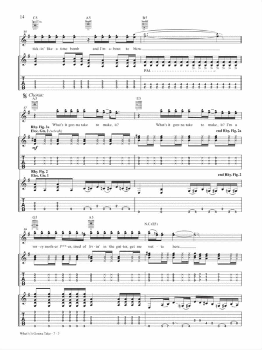 What's It Gonna Take Guitar Tablature scores gallery preview page 3