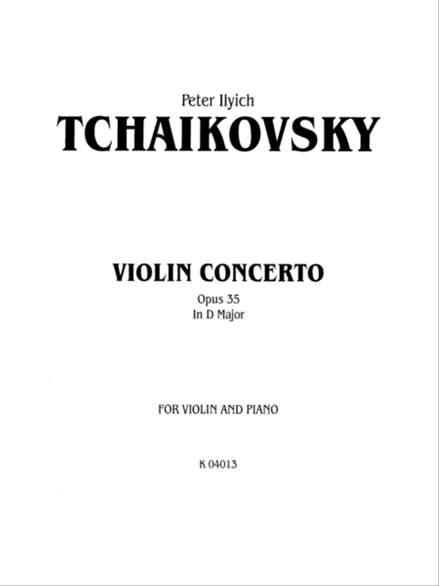 Tchaikovsky: Violin Concerto in D Major, Op. 35 Violin Solo scores gallery preview page 1