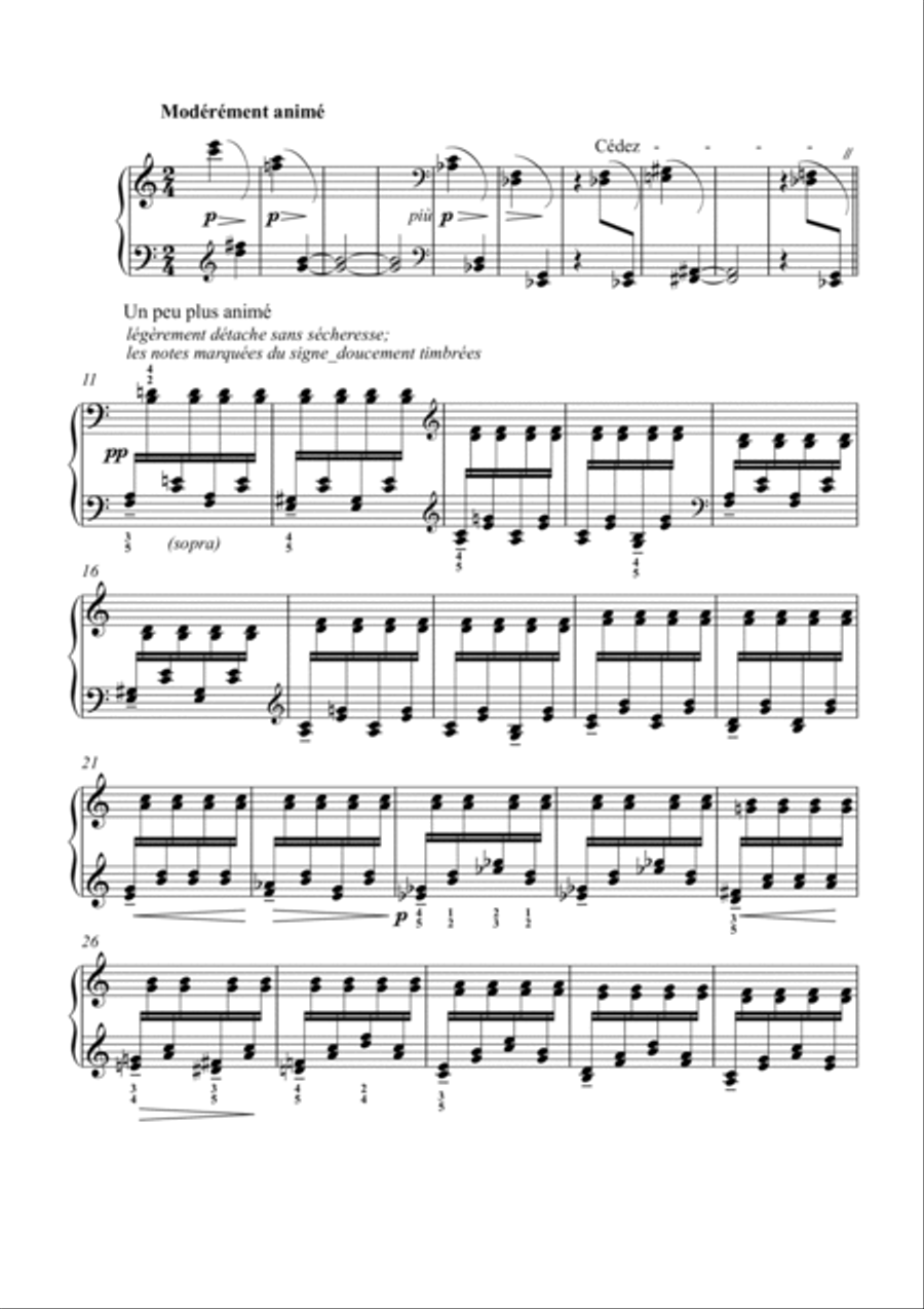 Debussy-Les tierces alternees for piano solo Piano Solo scores gallery preview page 2
