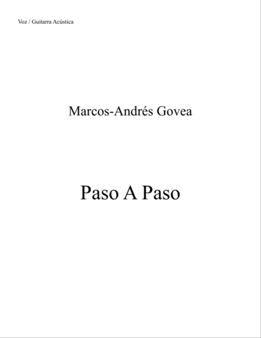 Paso A Paso Guitar scores gallery preview page 1