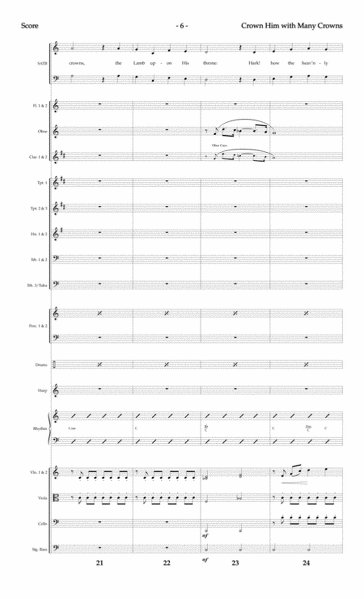 Crown Him with Many Crowns - Orchestral Score and Parts