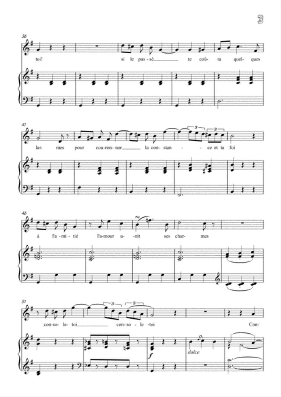 Meyerbeer-À une jeune mère in G Major,for Voice and Piano Voice Solo scores gallery preview page 5
