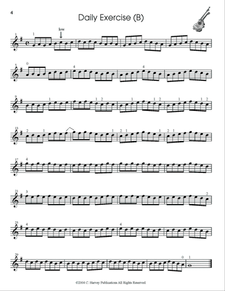 Warming Up for Violin, Book One Violin scores gallery preview page 4