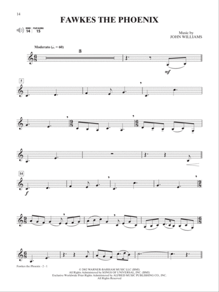 Harry Potter Instrumental Solos Horn Solo scores gallery preview page 4