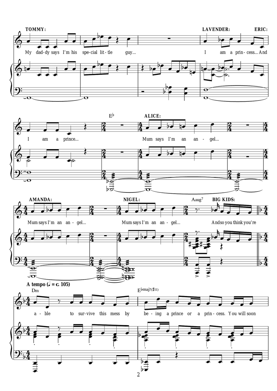School Song (from Matilda The Musical) Piano, Vocal scores gallery preview page 2