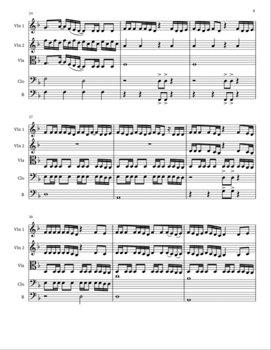 My Songs Know What You Did In The Dark (light Em Up) String Quintet scores gallery preview page 4