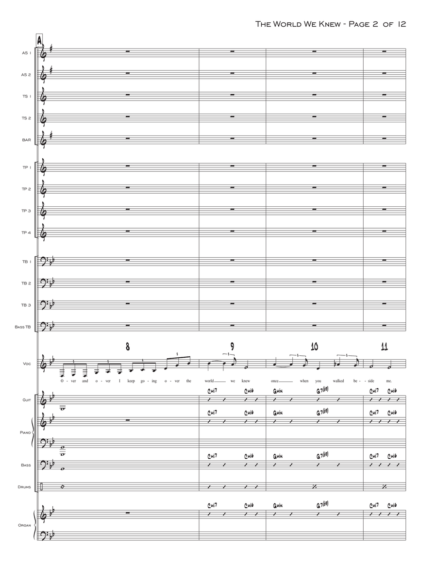 The World We Knew (over And Over) Jazz Ensemble scores gallery preview page 2