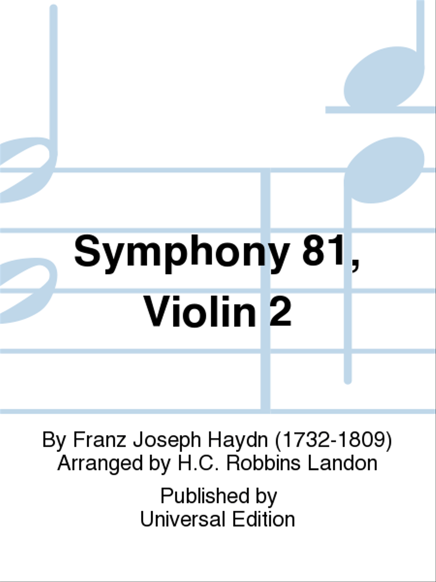 Symphony 81, Violin 2 Violin scores gallery preview page 1
