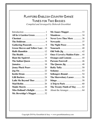 Playford English Country Dance Tunes for Two Basses