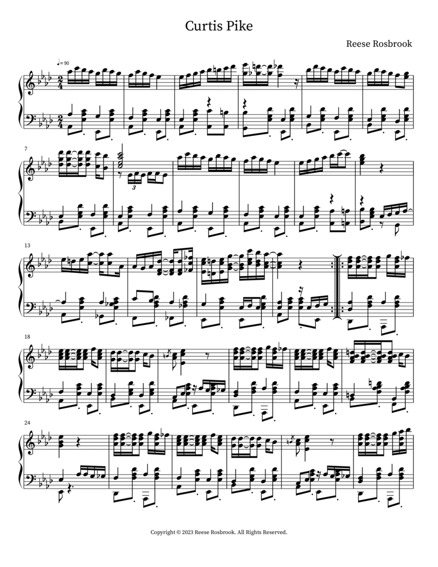 Curtis Pike Piano scores gallery preview page 1