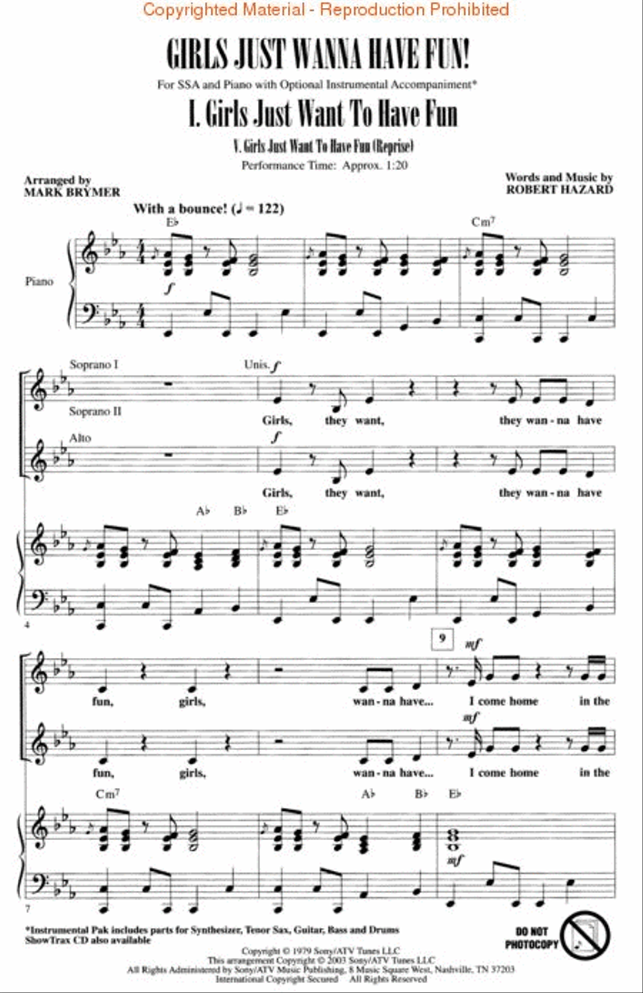 <br>Sheet music extract