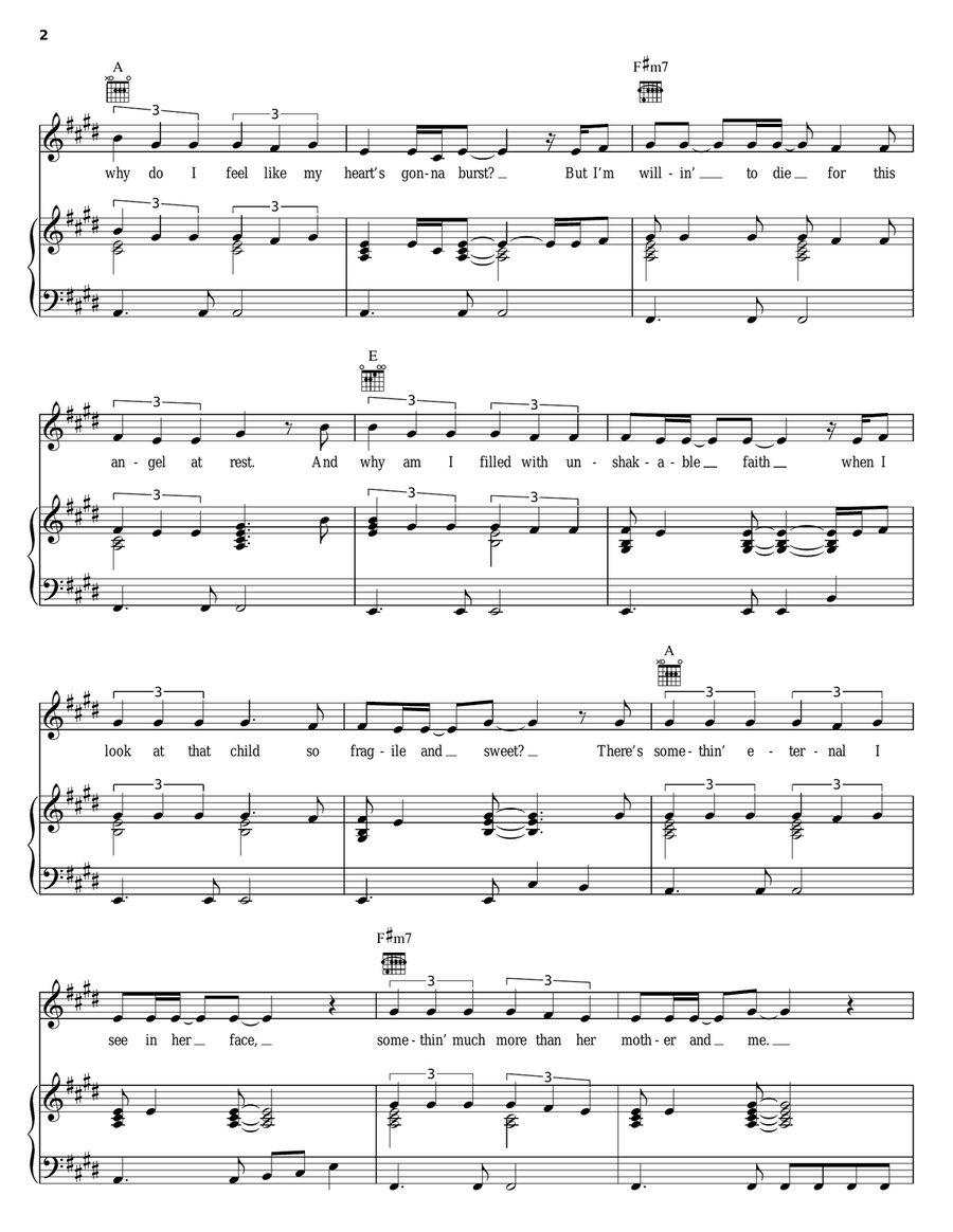 Face Of God Face Of God Piano, Vocal, Guitar scores gallery preview page 2