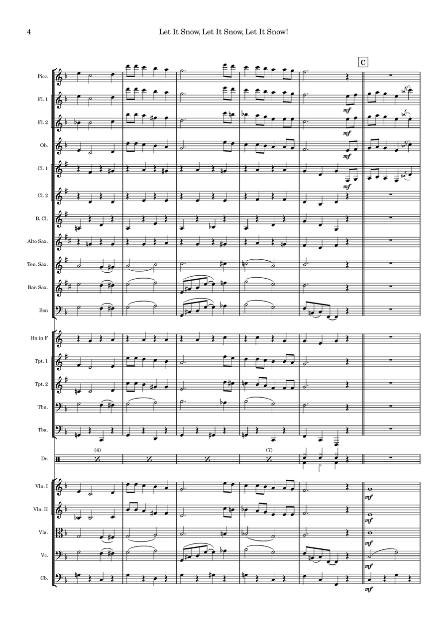 Let It Snow! Let It Snow! Let It Snow! Full Orchestra scores gallery preview page 4
