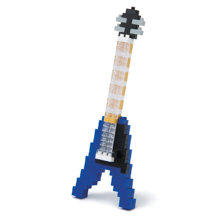 Nanoblock Electric Guitar - Blue