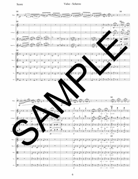 Valse-Scherzo for Tuba Soloist, String Quartet, and String Orchestra image number null