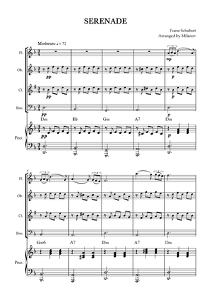 Book cover for Serenade | Schubert | Woodwind Quartet | Piano | Chords