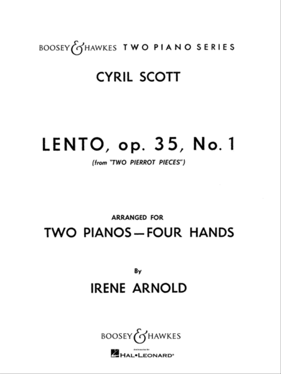 Lento, Op. 35, No. 1 Piano Solo scores gallery preview page 1