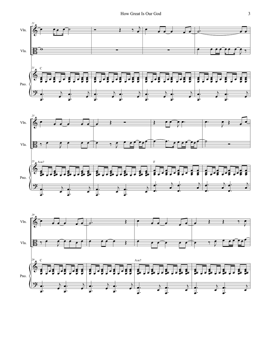 How Great Is Our God How Great Is Our God String Duet scores gallery preview page 3