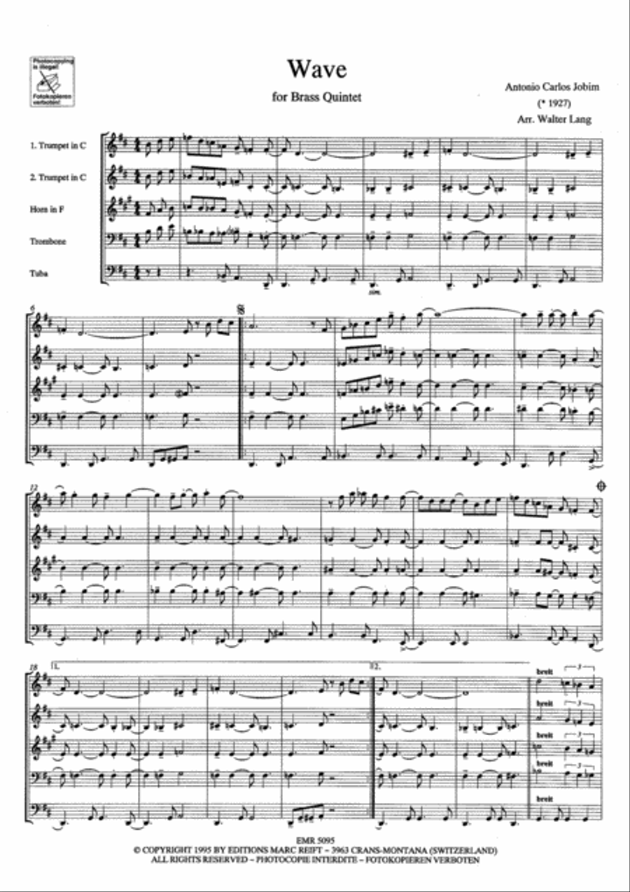 Wawe Wawe Brass Quintet scores gallery preview page 4