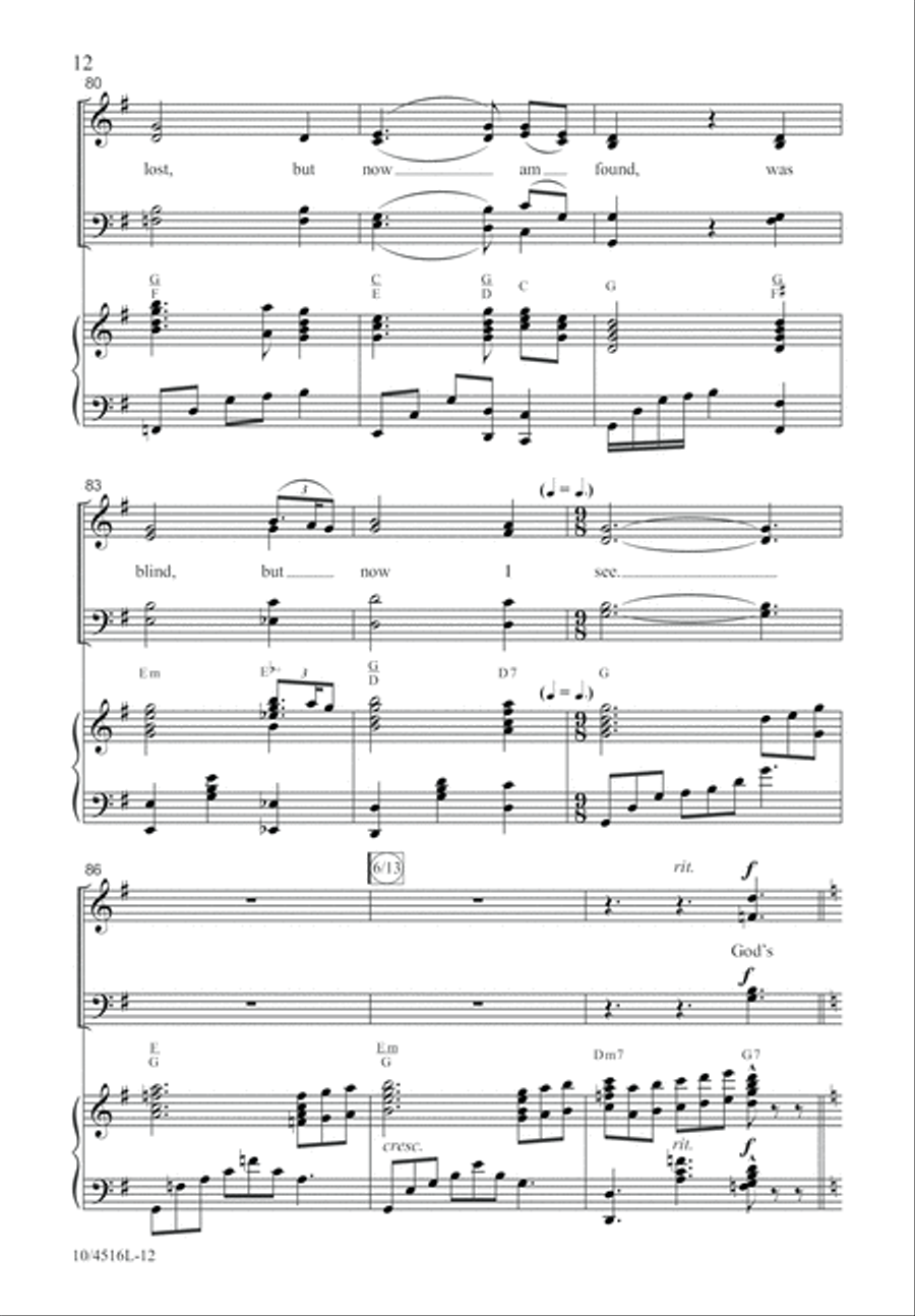 God’s Grace Is So Amazing 4-Part scores gallery preview page 13