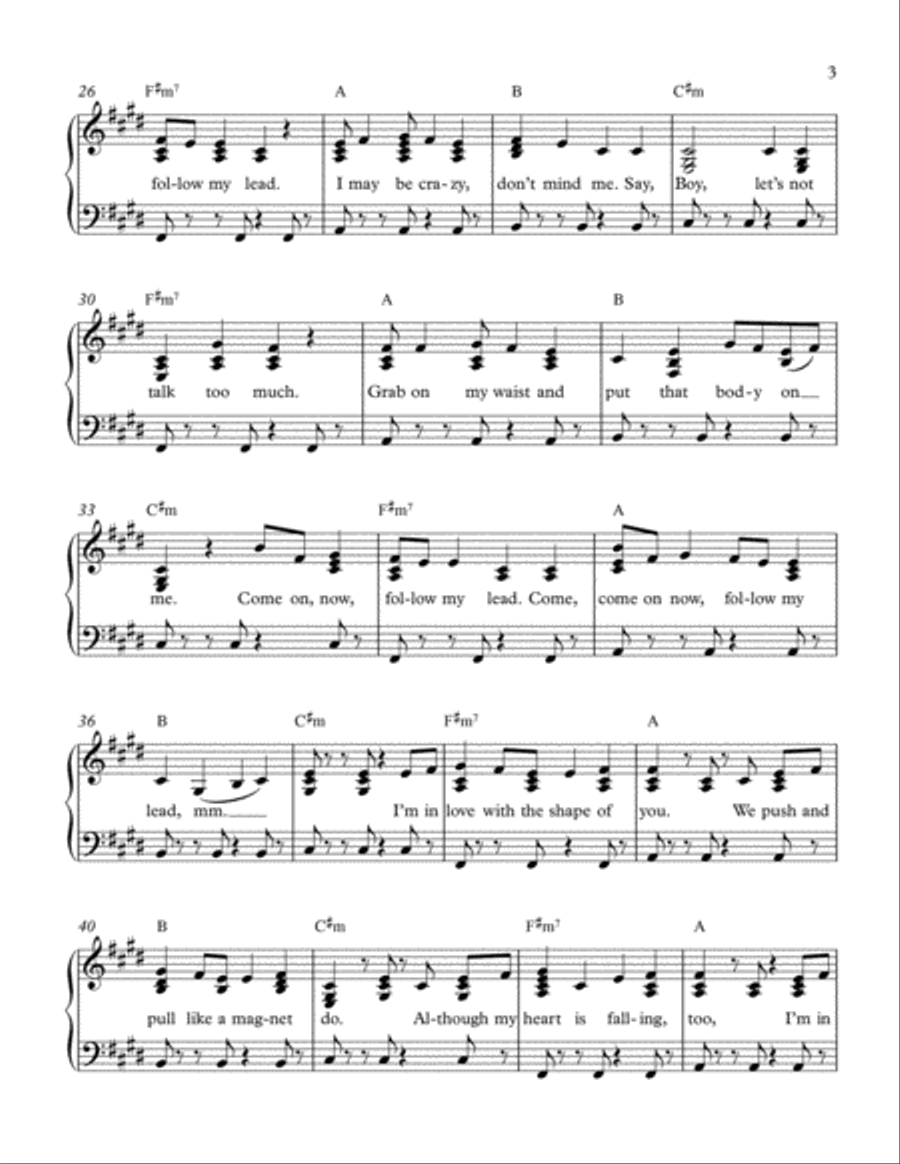 Shape Of You Voice scores gallery preview page 3