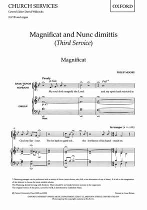 Book cover for Magnificat and Nunc Dimittis (Third Service)