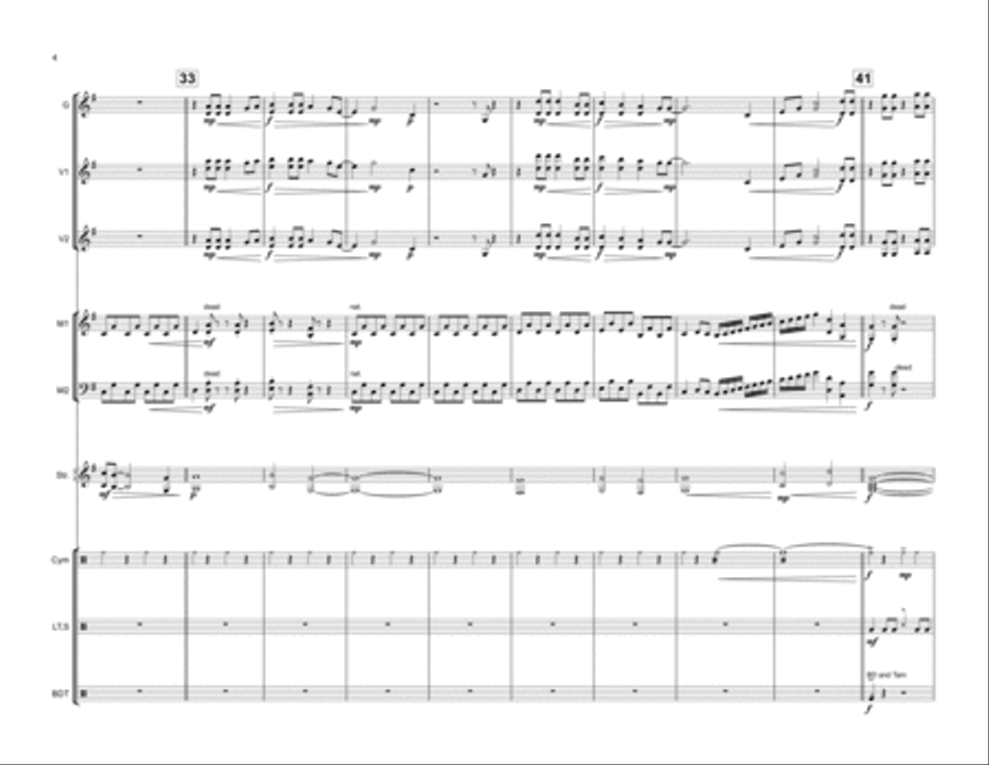 A Million Dreams Percussion Ensemble scores gallery preview page 5