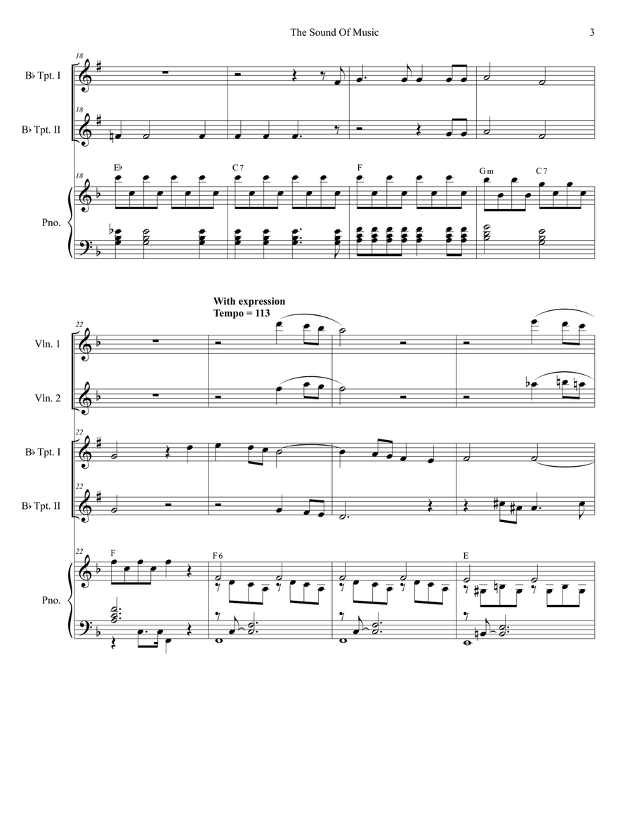 The Sound Of Music Trumpet Duet scores gallery preview page 3