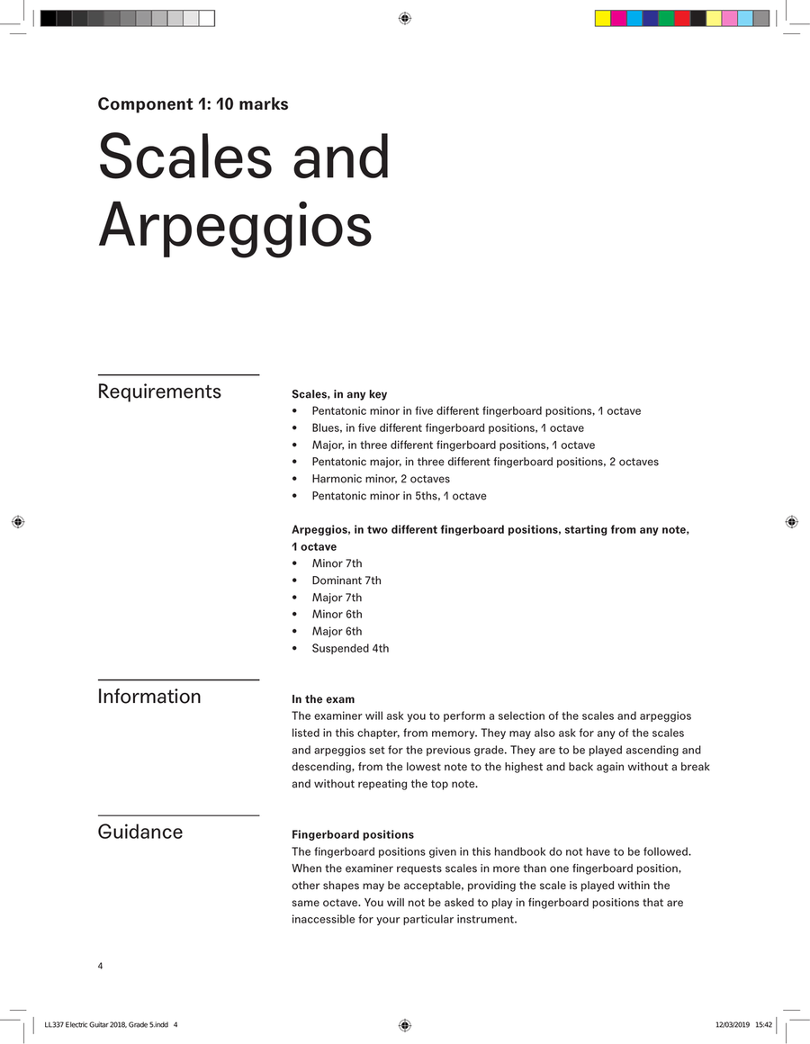 LCME Electric Guitar Handbook 2019 - Grade 5 Electric Guitar scores gallery preview page 4