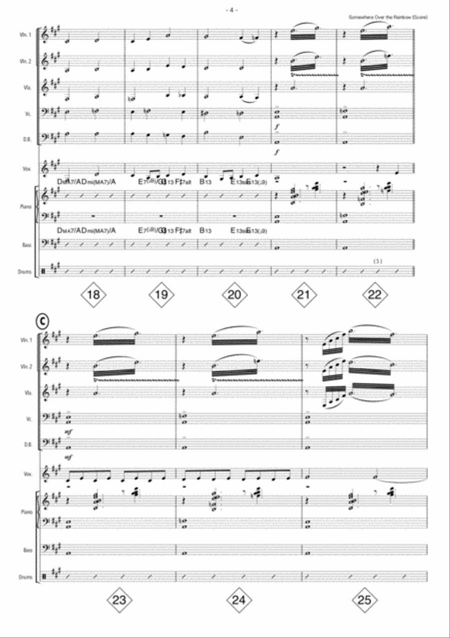 Over The Rainbow Small Ensemble scores gallery preview page 4