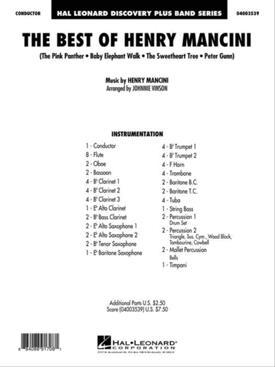 The Best of Henry Mancini Concert Band scores gallery preview page 3