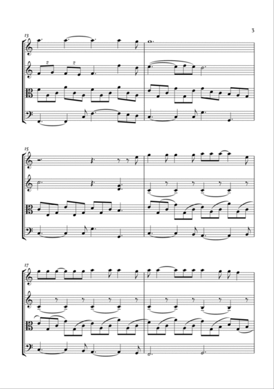 Hallelujah String Quartet scores gallery preview page 4