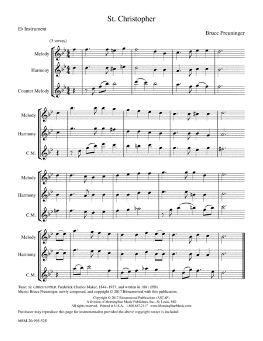 St. Christopher Piano and Keyboard scores gallery preview page 3