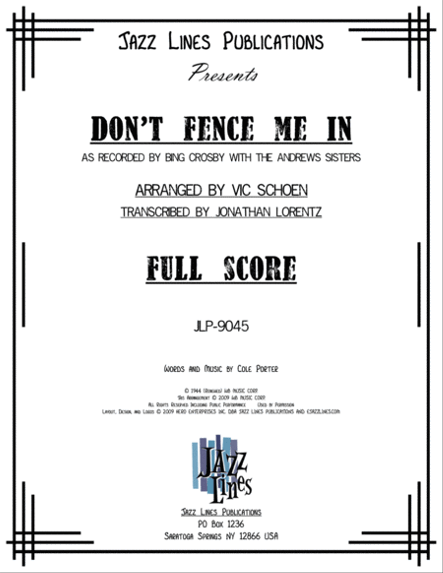 Don't Fence Me In Big Band scores gallery preview page 1