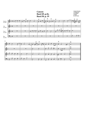 2 canzoni a4 (arrangement for 4 recorders)