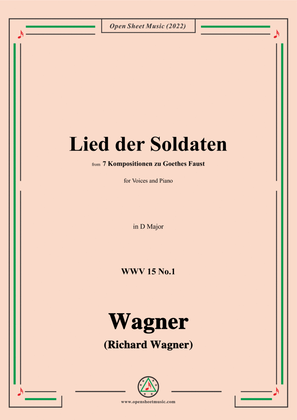 Book cover for R. Wagner-Lied der Soldaten,in D Major,WWV 15 No.1