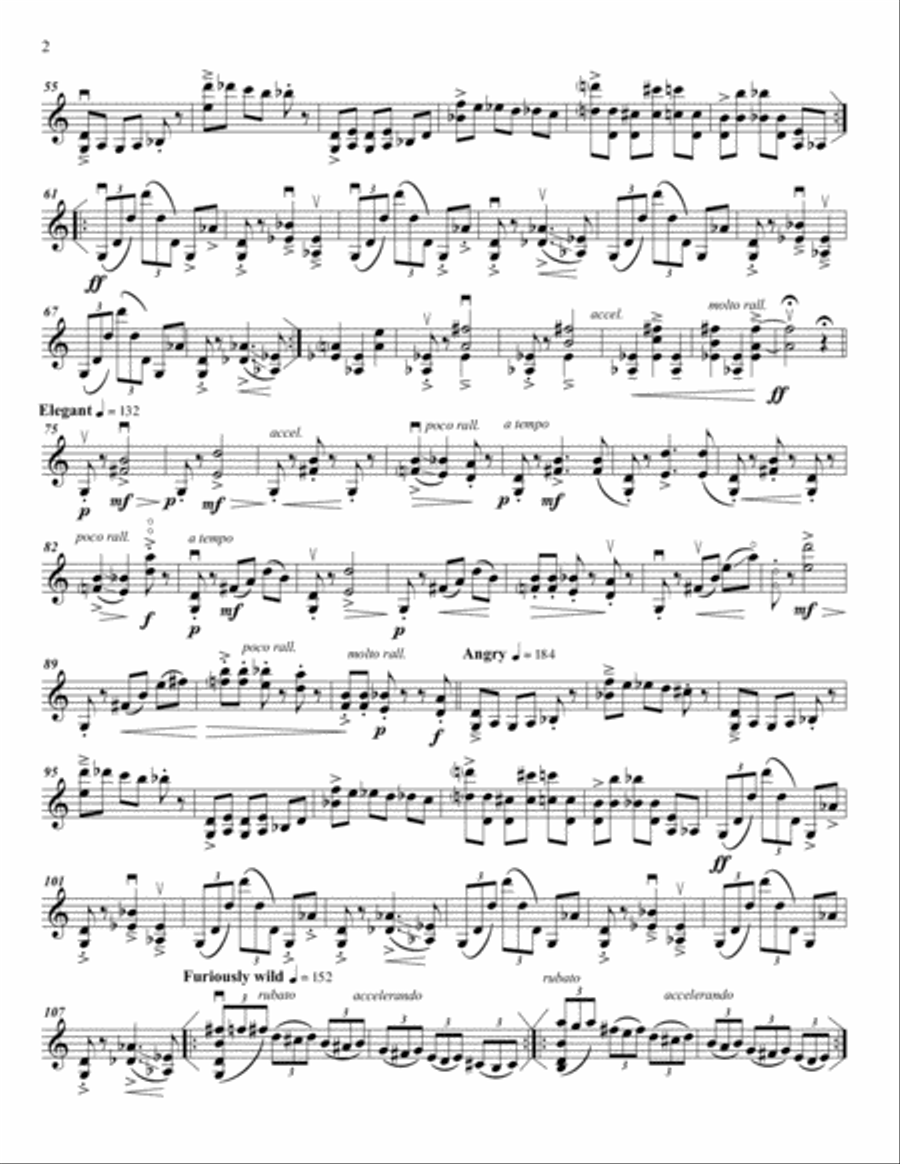 Corona Waltz for Solo Violin Corona Waltz for Solo Violin Violin Solo scores gallery preview page 2