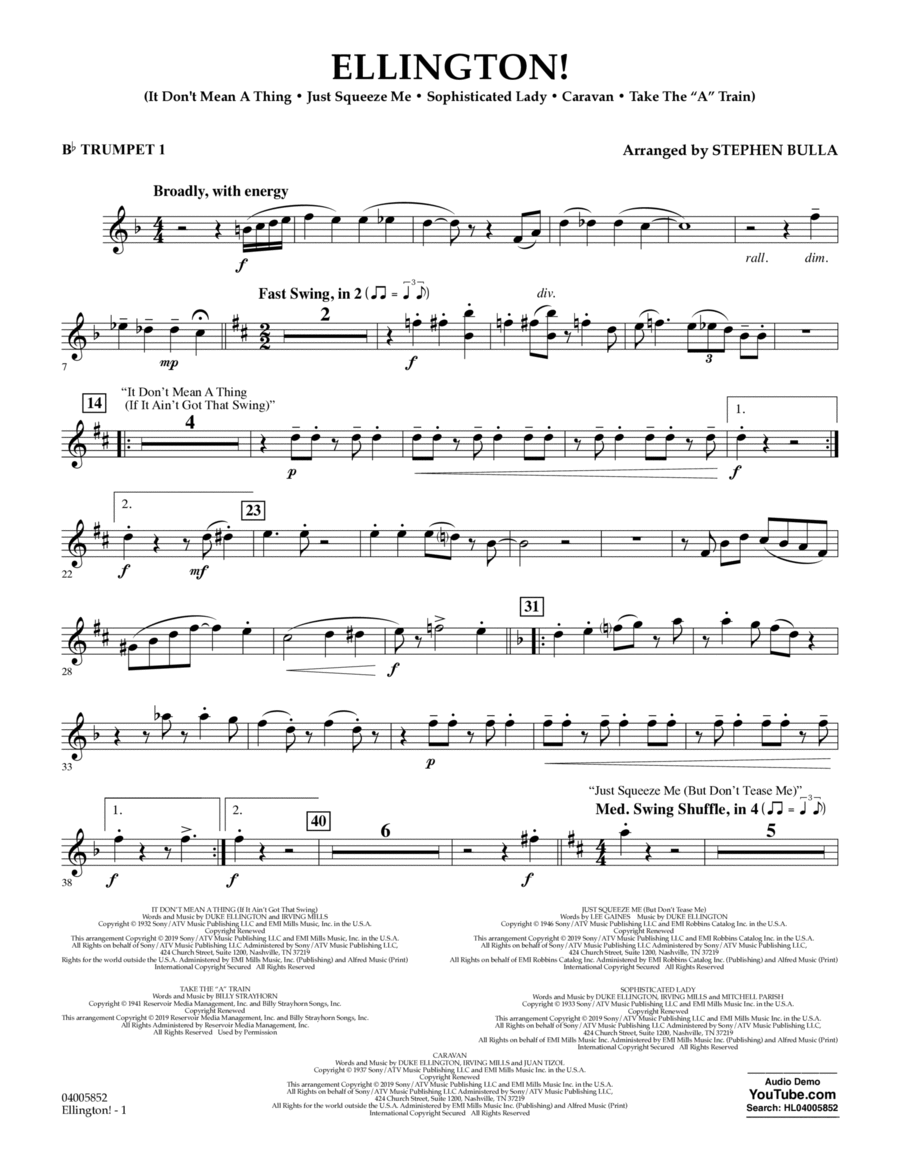 Ellington! (arr. Stephen Bulla) - Bb Trumpet 1