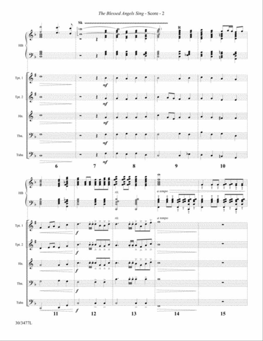 The Blessed Angels Sing - Full Score and Parts for Brass Quintet Brass Quintet scores gallery preview page 3
