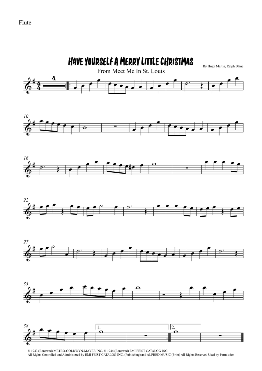 Have Yourself A Merry Little Christmas Flute Solo scores gallery preview page 3