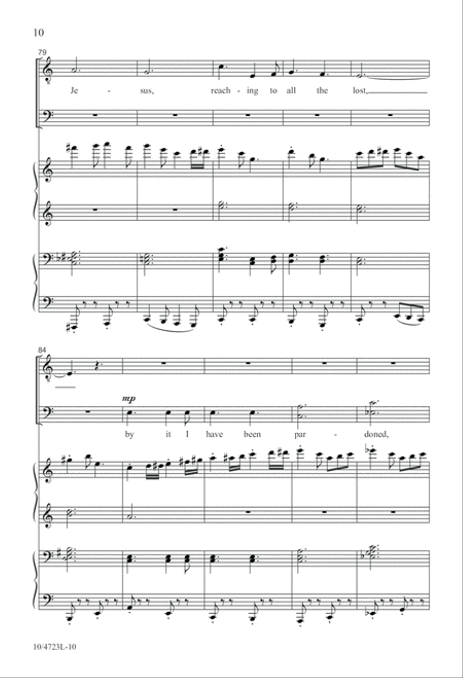 Wonderful Grace of Jesus TTBB scores gallery preview page 10
