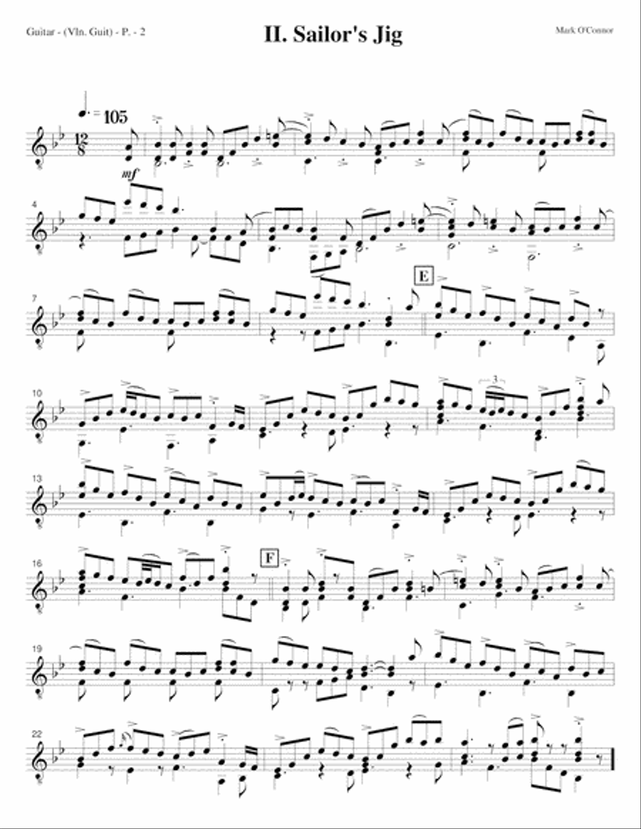 Strings & Threads Suite (guitar part - adapted for violin and guitar) String Duet scores gallery preview page 5