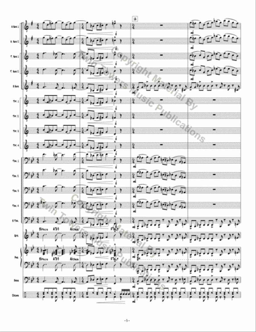 Rat in the Snack Room Jazz Ensemble scores gallery preview page 6
