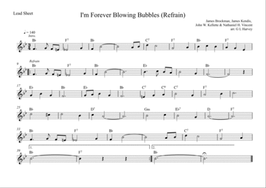 I'm Forever Blowing Bubbles Small Ensemble scores gallery preview page 6